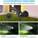 thumbnail image 3 of Focos solares para exterior, 7 luces LED solares para jardín, aptas para jardines, patios, caminos de acceso, pasarelas, aceras, patios, 2 piezas, 3 of 5