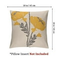 thumbnail image 4 of nygtbtfer  - Decorative Pillow - Embroidered Flowers - White, Yellow, Grey 18x18in, 4 of 7