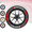 Red, variant on 4PCS 2D Car Tire Waterproof Universal Stickers Wheel Decals Motorcycle, 3D Tire Lettering Stickers for SUV Sedan Truck Rim Decor, Waterproof (Red)