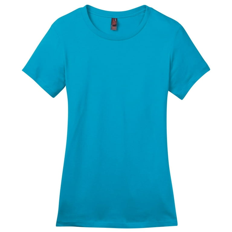 District Adult Female Women Plain Short Sleeves T Shirt Brt
