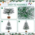 thumbnail image 4 of Árbol de Navidad GlyinnHe 60 cm Verde con Nieve Flocada y Soporte, 4 of 7
