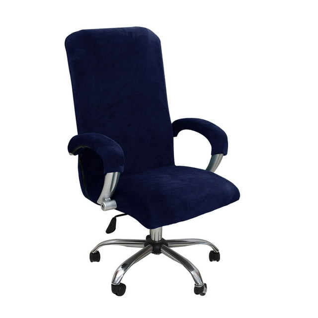 Xingzhi Housse de Chaise de Bureau 3 Pcs avec Style et Protection Décoration Embellissante Bleu Foncé L 1Ensemble