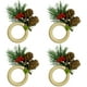 thumbnail image 1 of Juego de 4 servilleteros navideños, servilleteros para bodas, San Valentín, banquetes, cumpleaños, decoración de mesa de Acción de Gracias (árbol de Navidad y piña) brillar Electrónica, 1 of 5