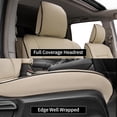 thumbnail image 4 of EKR Custom Fit Bronco Seat Covers for Ford Bronco 4Drs 2021-2026(No Raptor) Outer Banks/Badlands/Base (Rear 4/6 Split W/Armrest)-Full set Waterproof Faux Leather(Beige), 4 of 6