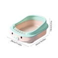 thumbnail image 3 of Top Entry Cat Litter Box with High Sides and Litter Scoop, Anti-Spill Large Capacity Covered Pan for Odor Control, Suitable for Large or Obese Cats, Pink, 3 of 6