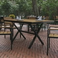 thumbnail image 2 of Flash Furniture Finch Commercial Grade X-Frame Outdoor Dining Table 59" x 35.5" with Faux Teak Poly Slats and Metal Frame, Natural/Gray, 2 of 12