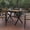 Natural, variant on BizChair Commercial Grade X-Frame Outdoor Dining Table 59" x 35.5" with Faux Teak Poly Slats and Metal Frame, Gray/Gray