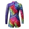 thumbnail image 2 of inhzoy Kids Long Sleeve Gymnastics Leotard for Girls Ballet Dancewear Starry Rainbow 16, 2 of 8