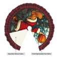 thumbnail image 3 of Halloween Christmas Tree Skirt - Merry Christmas No.156 36 Inches Plaid Trim Christmas Tree Skirt for Halloween Indoor Holiday Home Christmas Tree Decorations with Three Ribbons, 3 of 7