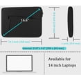 thumbnail image 5 of Laptop Sleeve case 14 inch, Protective Soft Padded Computer Carrying Bag Durable Laptop Cover Compatible with 14" MacBook HP Lenovo Dell ASUS Acer Chromebook Notebook Bag, Black, 5 of 13