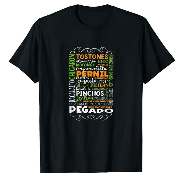 AALJY Puerto Rico Snacks Foods Foodie Proud Puerto Rican Men Women T-Shirt