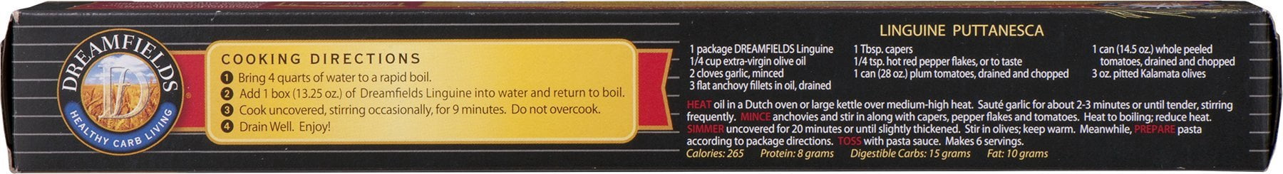 Dreamfields Healthy Pasta Living Linguine, 13.25 Ounce (Pack of 10)