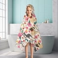 thumbnail image 6 of Pug Dogs with Pioneer Flower Hooded Bath Towel，50"x30" for Ages 3 To 12 Kids, Quick Dry Lightweight Soft Microfiber Hood Beach Towel Cover Up for Kids, 6 of 7