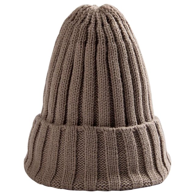 Minnieouse Sombrero Unisex mezclas de algodón sólido cálido HIP HOP sombreros de punto hombres gorras de invierno mujeres Skullies gorros para Sombreros caqui claro Minnieouse AP000123-06