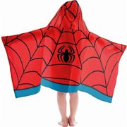 Marvel Spiderman Hooded Towel, Kids Superhero Bath/Pool/Beach Towel