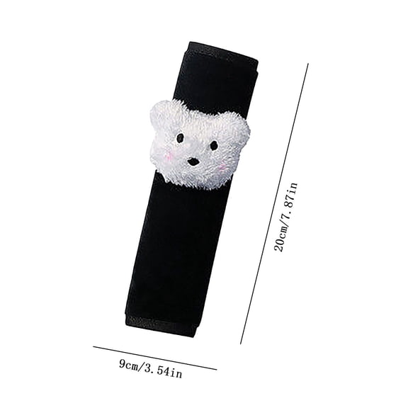 Momihoom Cute Bear Plush Car Seat Belt Pads, Neck Protection Shoulder Strap Cushions for Kids