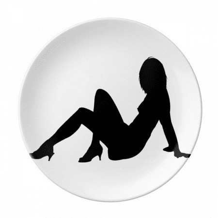 

Hot Beautiful Woman Women Outline Plate Decorative Porcelain Salver Tableware Dinner Dish