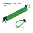 thumbnail image 2 of Uxcell 8.2ft Security Cable Coated Spring Lock Wire Rope Double Loop Steel Green 3Pcs, 2 of 5