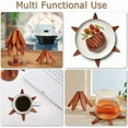thumbnail image 5 of Wooden Trivets for Hot Dishes, Tree Shape Trivet Set, Foldable Kitchen Wooden Trivets, Tree Coaster for Hot Dishes、Pot、Bowl、teapot、hot Pot Holders (4 Piece-Walnut), 5 of 9