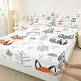 thumbnail image 3 of Feelyou Hedgehog Fox Animal Full Size Sheets, Farmhouse Plant Bed Sheets, Teen Boy Girl Kid Sheet Sets, Breathable Home Decor, 4 Pieces, 3 of 7