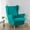 Kong Blue, variant on AIGIA Wingback Chair Cover 2-Piece Soft Stretch Wing Chair Slipcover Armchair Sofa Couch Cover with Elastic Bottom for Living Room Bedroom