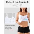 thumbnail image 2 of Sociala Women's Seamless Camisole Tank Tops Stretch Spaghetti Strap Camisoles Built-in Bra Basic Undershirt Tanks, 2 of 10