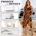 thumbnail image 6 of FUIALDOLG Sundress for Women Tiger Stripes Dress Summer Sleeveless Dresses Round Neck Tshirt Dresses Vacation Beach Sundress Lady Casual Midi Dress,5XL, 6 of 7