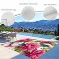 thumbnail image 3 of Pink Floral Outdoor Rug for Patio/Deck/Porch, Non-Slip Large Area Rug 6 x 9 Ft, Watercolor Flowers Leaves Plants Watercolor Indoor Outdoor Rugs Washable Area Rugs, Camping Rug Carpet Runner, 3 of 8