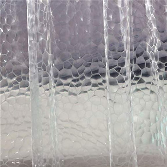 10 Guage Design Clear Shower Curtain Liner, Plastic 3D Water Cube Clear Shower Curtain Liner,No Odors, Eco Friendly,72inchx72inch