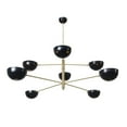 thumbnail image 3 of Larger Mid Century Style Two Tier Sputnik Chandelier Stilnovo Design Matte Black Shade, 3 of 5