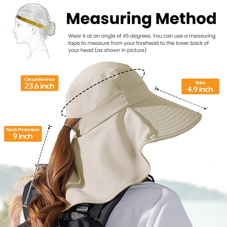 IC ICLOVER, Womens Sun Hat, Ponytail Hole UPF 50+ Wide Brim  display picture 1