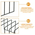 thumbnail image 3 of MasteelfCA Desktop Iron Storage Rack Magazine Rack Book Record Holder File Organizer, 3 of 8