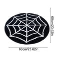 thumbnail image 3 of Antqov Halloween Door Mat, 24x24" Non Slip Washable Spider Web Bath Mat Soft Absorbent Halloween Bathroom Rug for Home Bathroom Decor, 3 of 6