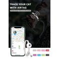 thumbnail image 2 of Collier pour Chat Réfléchissant Ajustable avec Support AirTag - Boucle de Sécurité, Clochette Détachable, Matériau en Nylon pour Chats/chatons, Tour de Cou 20-33 cm, Blanc - Étui de Traqueur GPS Sécurisé pour la Visibilité Nocturne et les Animaux, 2 of 6