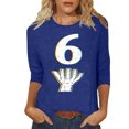 thumbnail image 1 of Birdeem Blouses Décontractées pour Femmes, Manches 3/4, Col Rond, Chandail, Haut Imprimé, Blouse Mode, 1 of 5