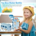 thumbnail image 2 of Water Cup in Bus Shape Leakproof Toy Bus Water Bottle 500ml Bus Shape Water Bottle Portable Kids Bus Water Bottle Creative Drinking Bottle with Straw Shoulder Strap for Boys Girls School Home, 2 of 7