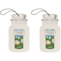 Yankee Candle Paper Car Jar, Clean Cotton 2 Pack