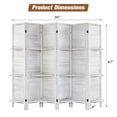 thumbnail image 3 of 6-Panel Room Divider with Shelves,5.6ft Tall Folding Privacy Screen Panels, Room Divider Wall Divider for Room Separation, Room Divider Shelves,Effectively Block Sight,White, 3 of 6