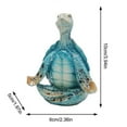 thumbnail image 2 of Lloopyting Sea Turtle Statue Meditation Yoga Decor Turtle Meditation Yoga Decoratio Meditation Yoga Turtle Statue Statue Meditation Turtle Sculpture Collection Room Decor Desk Decor 12*6*7cm, 2 of 6