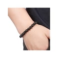 thumbnail image 3 of Men Women 8mm Natural Stone Lava Rock Diffuser Bracelet Elastic Yoga Agate Beads Bracelet Bangle, 3 of 3