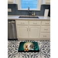 thumbnail image 3 of Halloween Scary Bull Terrier Red Machine Washable Memory Foam Mat, 3 of 4