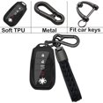 thumbnail image 7 of Key Fob Cover Compatible with Toyota Land Cruiser Venza RAV4 Prime Sienna Fortuner Mirai 2018-2022 4 Button Keychain Case Holder Protector,Black, 7 of 7