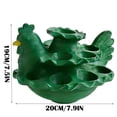 thumbnail image 3 of 7.9x7.5 Inch Easter Chicken Shaped Devil Egg Platter and Appetizer Tray, Reusable Green Plastic Egg Display Rack for Holiday Parties, Dining Table Centerpiece, and Easter Gift, 3 of 9