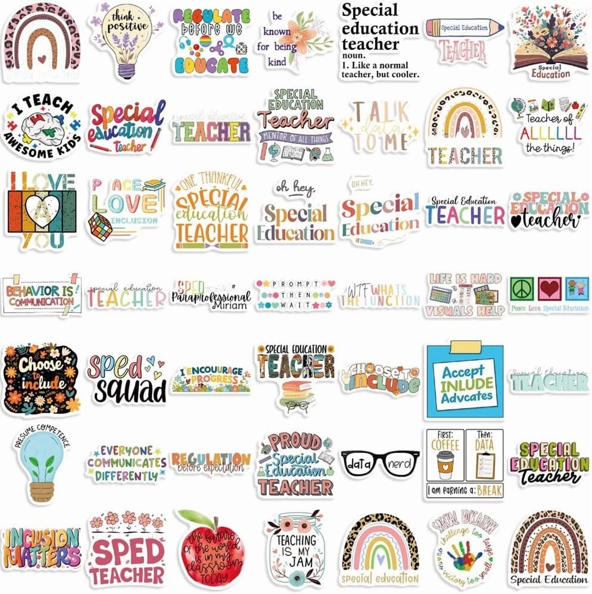BUTTERFLY- 50Pcs Special Education Stickers For Adults, Teens, Teachers,Cartoon