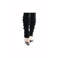 thumbnail image 2 of INSPIRE CHIC Women's Ruffled Cuff Over Knee Length Ribbed Knitted Leg Warmers Black, 2 of 6