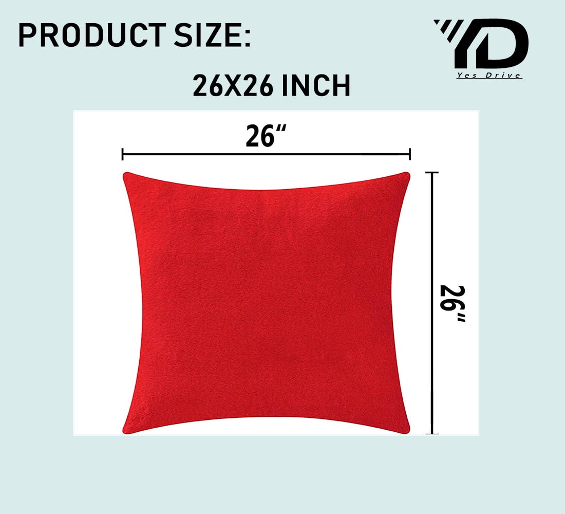 Pillow Covers Faux Fur Throw Pillows for Couch Plush Soft Shams Large