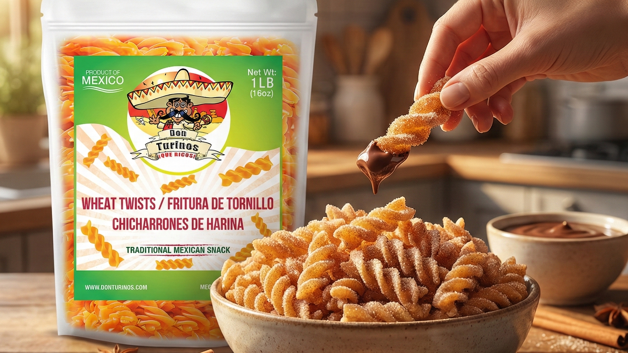 Wheat Twists for Frying (Duritos/Duros) – Mexican Wheat Twists - Chicharrones de Harina | Make Cinnamon Sugar Twists | 1 lb – Don Turinos