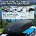thumbnail image 4 of High-Quality Rooftop Cargo Box Carrier - Dual-Side Opening, Waterproof ABS, Universal Fit for Cars & SUVs, 12/14 Cubic Feet, 165/185 lbs Capacity, Secure Straps & Keys, Black, 4 of 7