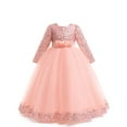 thumbnail image 2 of FDDMis Teen Christmas Dress Semi Formal Wedding Guest Dress Girls Dress Size 6 Girls Up Clothes Size 7-8 Thanksgiving Outfit Toddler Size 5 Girls, Pink 6-7 Years, 2 of 7
