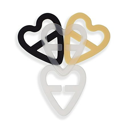 Bra Strap Clips - Racer Back - Conceal Straps - Cleavage Control (Black, Beige, White, Clear)